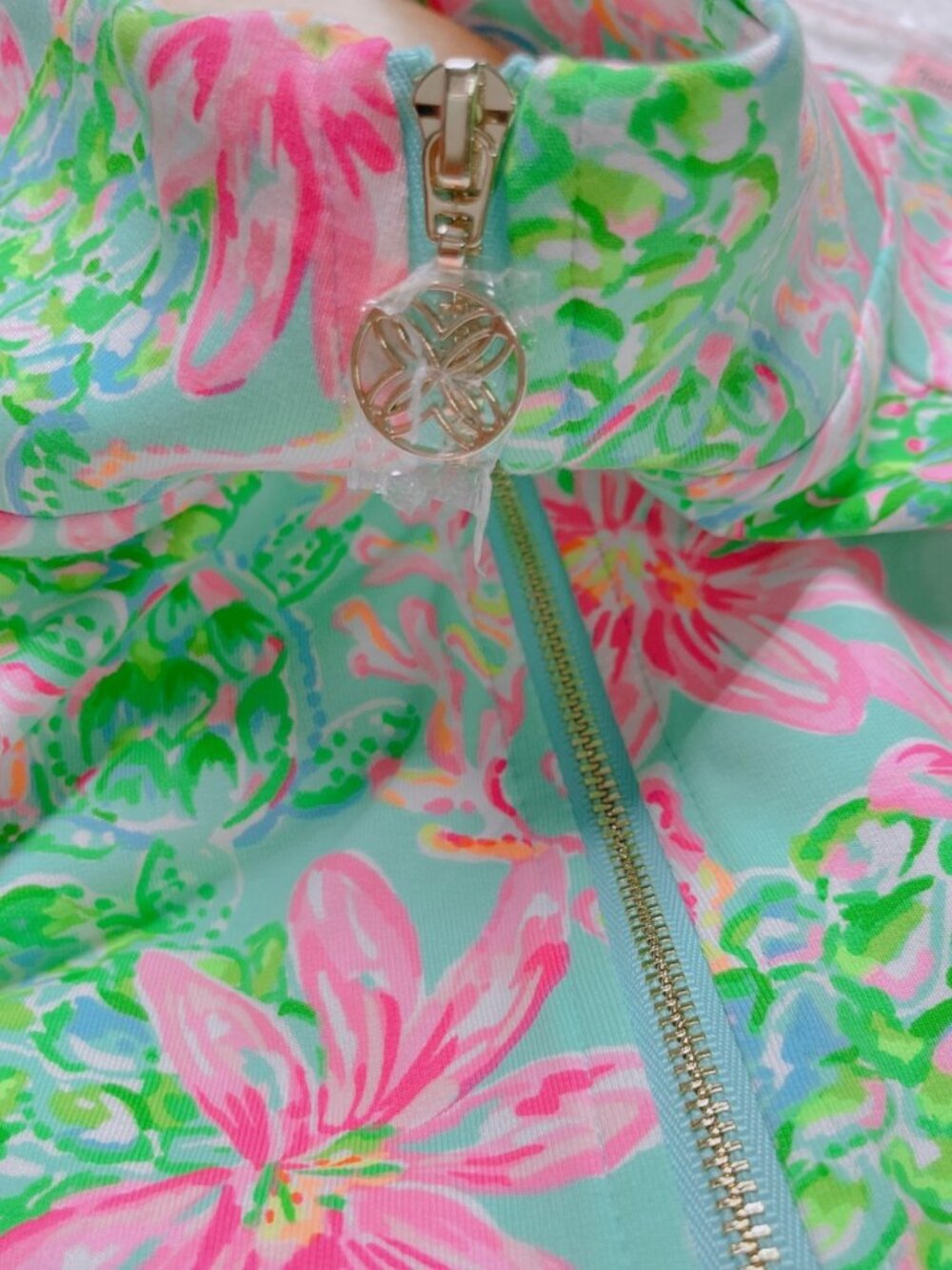 LILLY PULITZER UPF 50+ Skipper Popover Long Sleeve Half-Zip Pullover Top - Picture 6 of 8